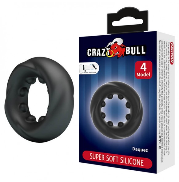 CRAZY BULL - Daquez Super Soft Silicon Male Delay Cock Rings (Model 4)